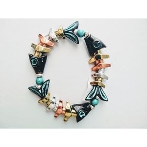 Trendy Fish Bones Bracelet - Multi Tone